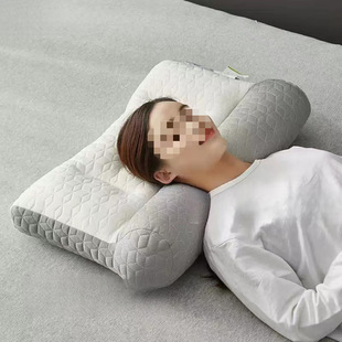 Household Anti-Traction Latex Pillow Adult Cervical Spine Protection Sleep Non-Collapse High Pillow Fiber-Filled Pillow Core Factory Wholesale