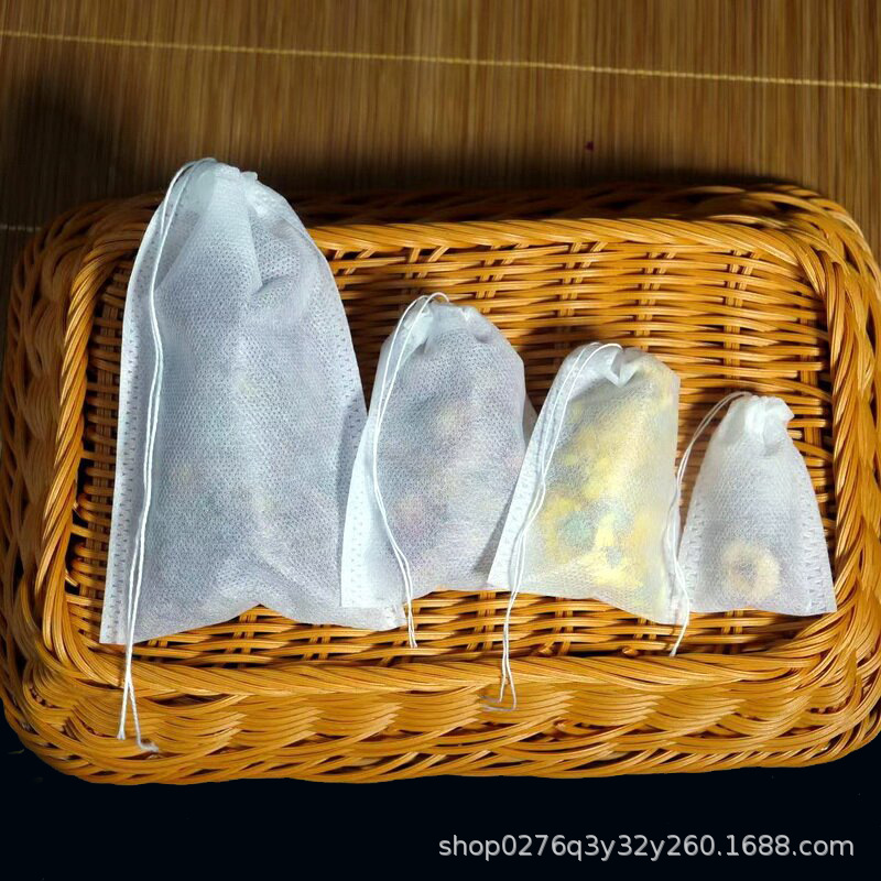 12*14无纺布抽线 茶包袋 泡茶袋 煎药袋中药袋煲汤袋过滤袋煲汤袋