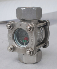 不锈钢浮球丝扣视镜蒸汽热水螺纹视镜气体液体油品流量观察镜DN40