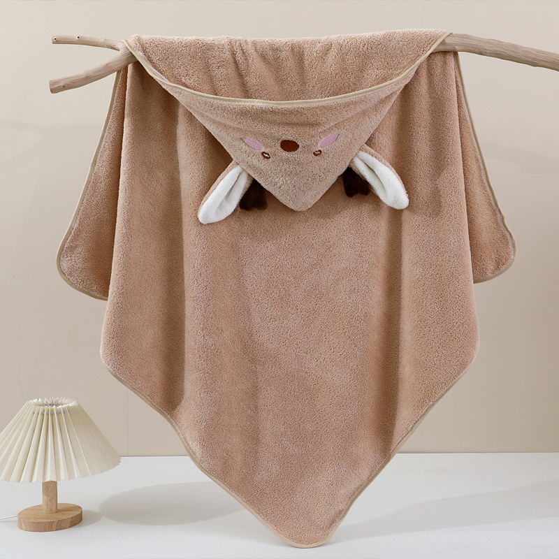 Capa para niños de lana de coral, toalla de baño para recién nacidos, envoltura cuadrada para bebés, sujetador para niños, cabello lacio