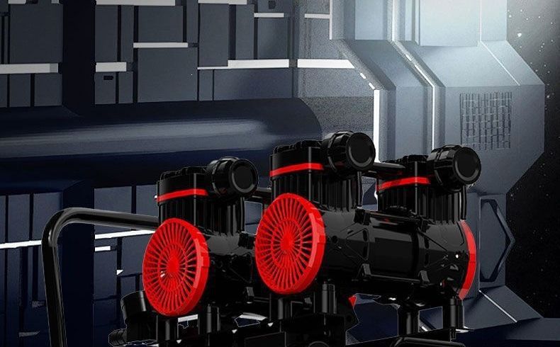 Ruicheng Air Pump Air Compressor Small Air Compressor Oil-Free Silent 220V Woodworking Spray Paint Air Pump