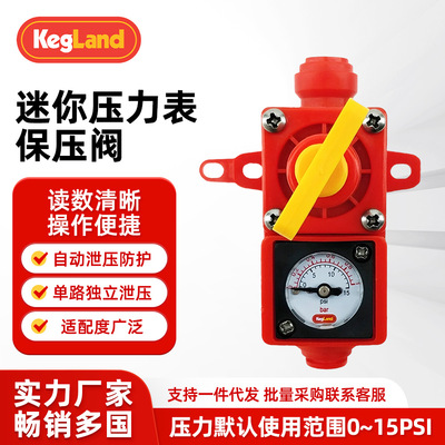 [精酿啤酒二级表压力表啤酒二级减压阀CO2泄压表压力泄压阀KegLand]