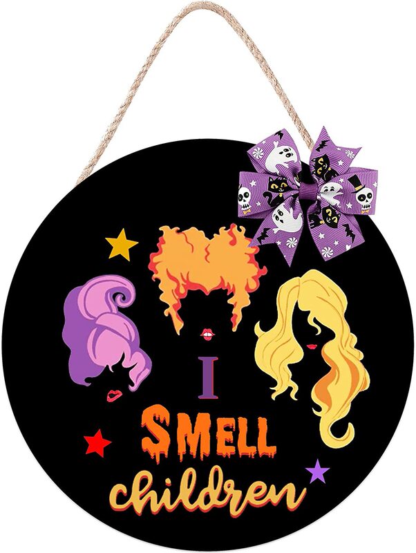 Halloween hockey door sign children's hanging front door decoration Halloween family outdoor wall decoration Halloween hockey door sign children's hanging front door decoration Halloween family outdoor wall decoration