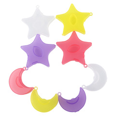 星星月亮假睫毛盒子1對盒裝跨境歐美3D自然濃密塑料眼睫毛