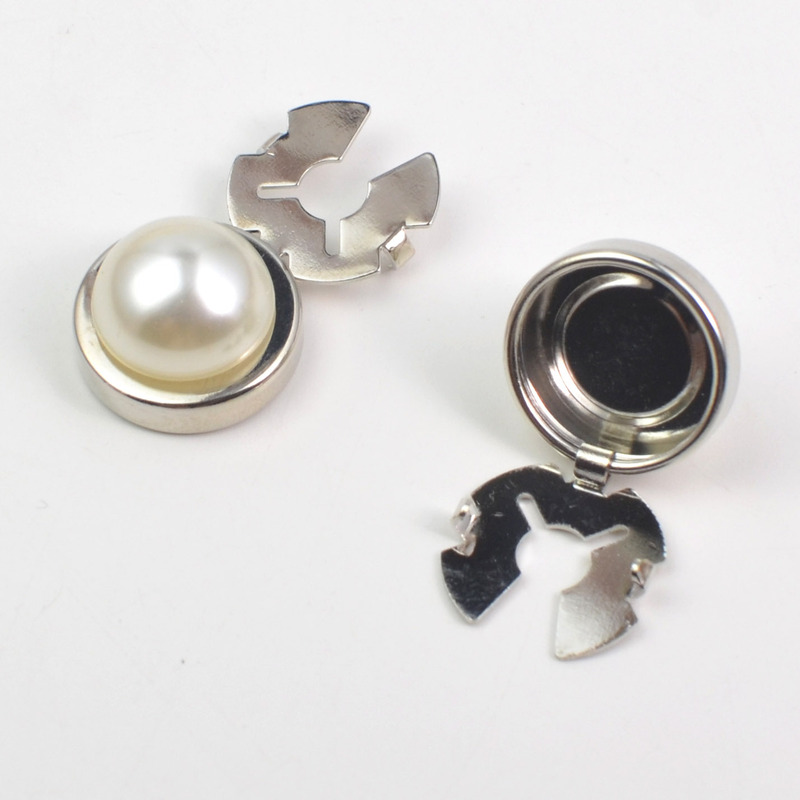 button cover 时尚金属圆形衬衣袖扣纽扣盖领扣钻饰扣纽扣套|undefined