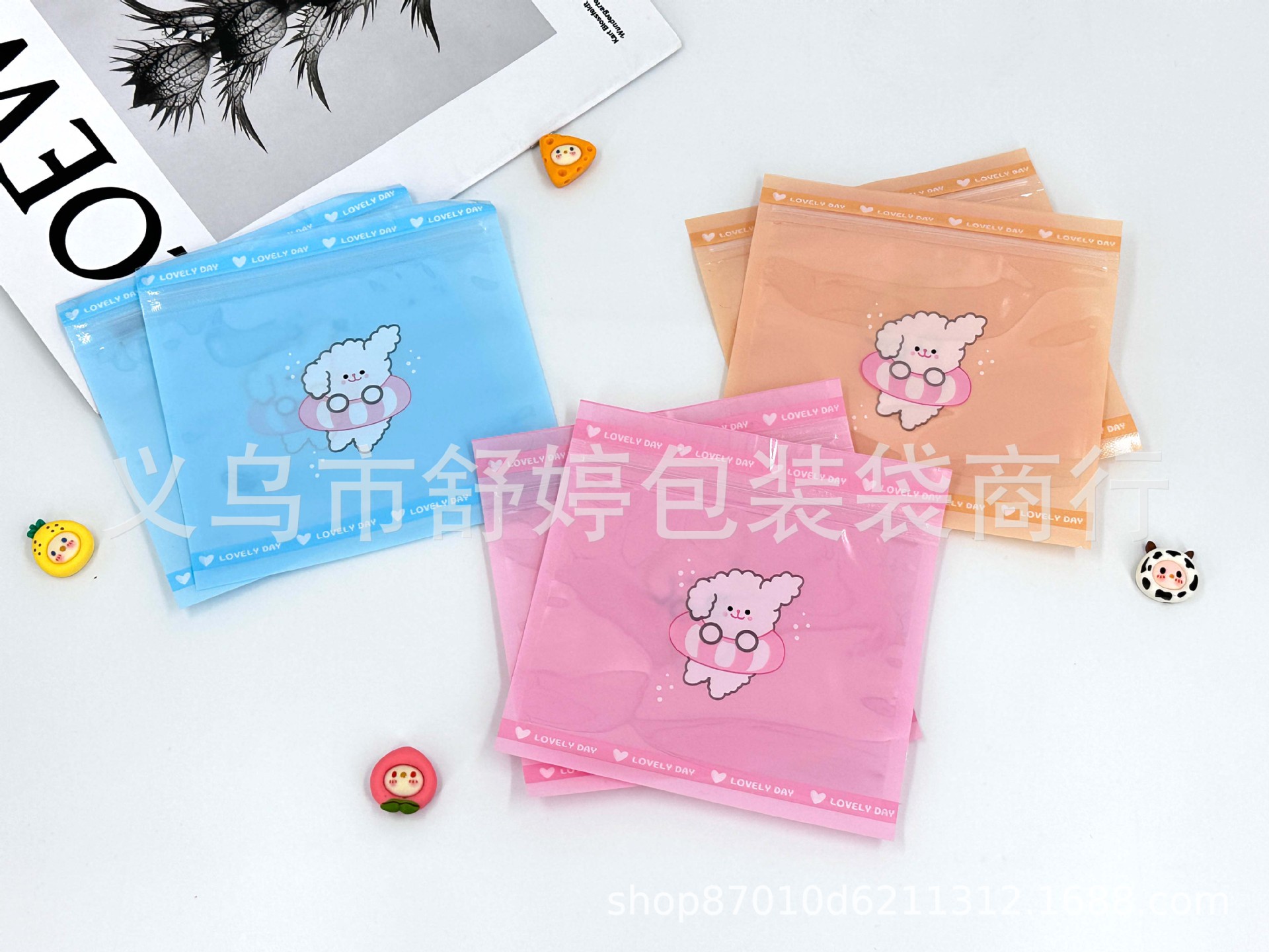 现货通用可爱卡通零食包装袋透明首饰饰品收纳袋高档内裤自封袋