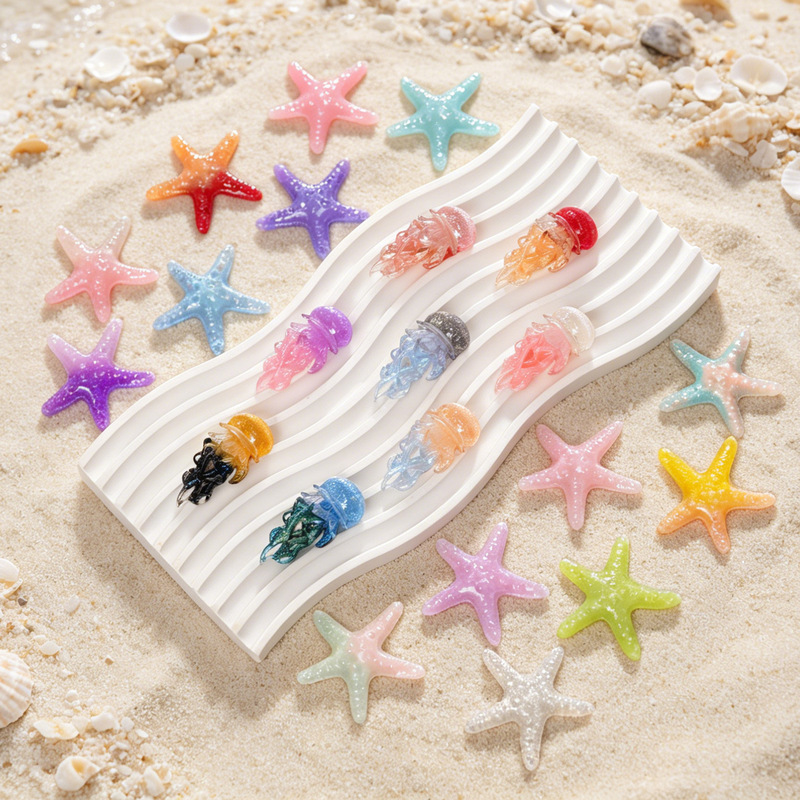 Luminous Translucent Glitter Powder Ocean Starfish Jellyfish Handmade DIY Cream Glue Ornaments Firefly Scene Small Decorations Luminous Translucent Glitter Powder Ocean Starfish Jellyfish Handmade DIY Cream Glue Ornaments Firefly Scene Small Decorations