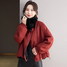 海宁两穿獭兔毛领皮草外套女2025冬季女装高货中年时尚加厚派克服