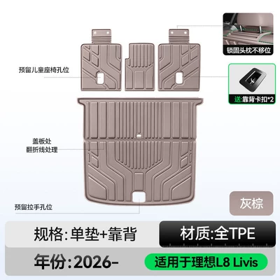 Trunk Mat — for Ideal L8 Livis trunk - grey-zongzioriginal-factory-made-maternity-and-infant-grade-trunk-mat-backrest-cushion-ideal-l8livis2026-model