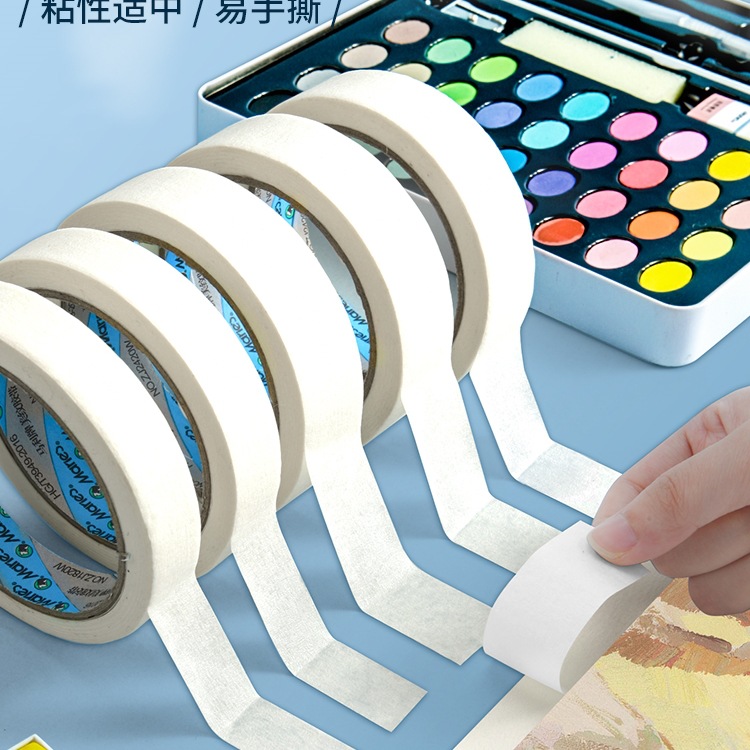 马利美纹纸胶带美术生水彩画素描美术画画美文纸胶布皱纹贴边水胶