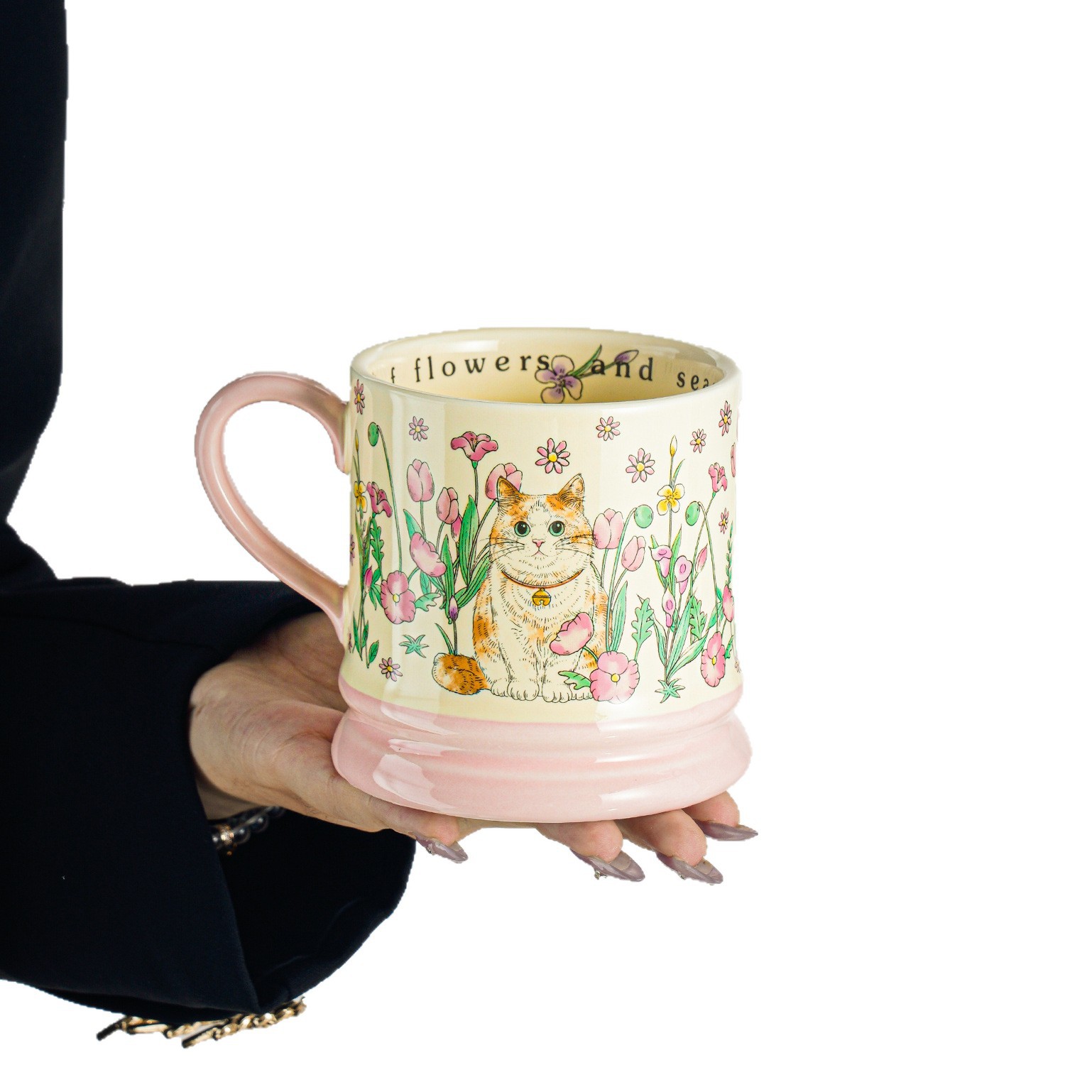 Tazas de cerámica nicho de diseño original taza de marca de alto valor facial taza de agua doméstica taza de café de oficina de chicas