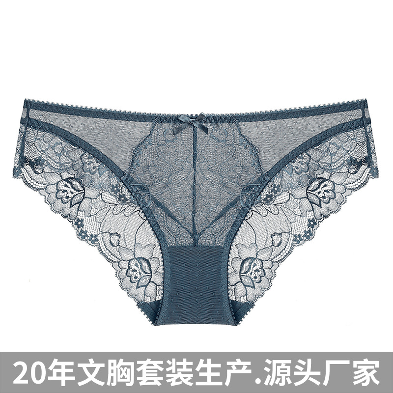 Ropa interior de encaje Amazon transfronterizo sexy damas más tamaño sexy tentación transpirable calzoncillos ropa interior