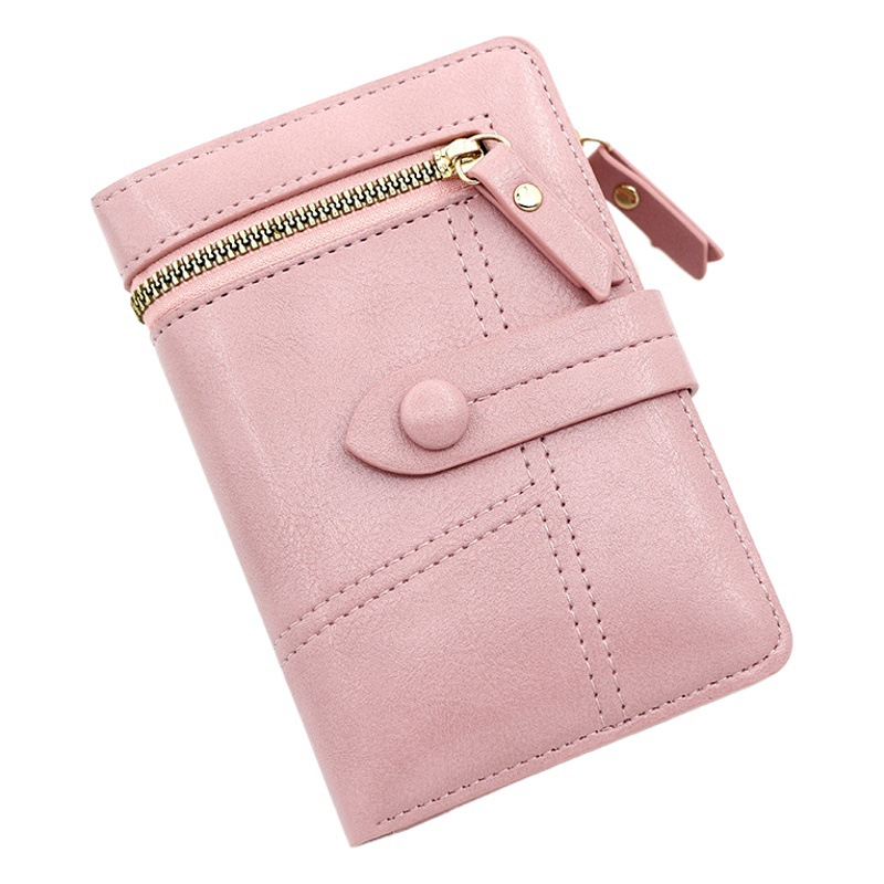 Cartera corta para mujer con cremallera