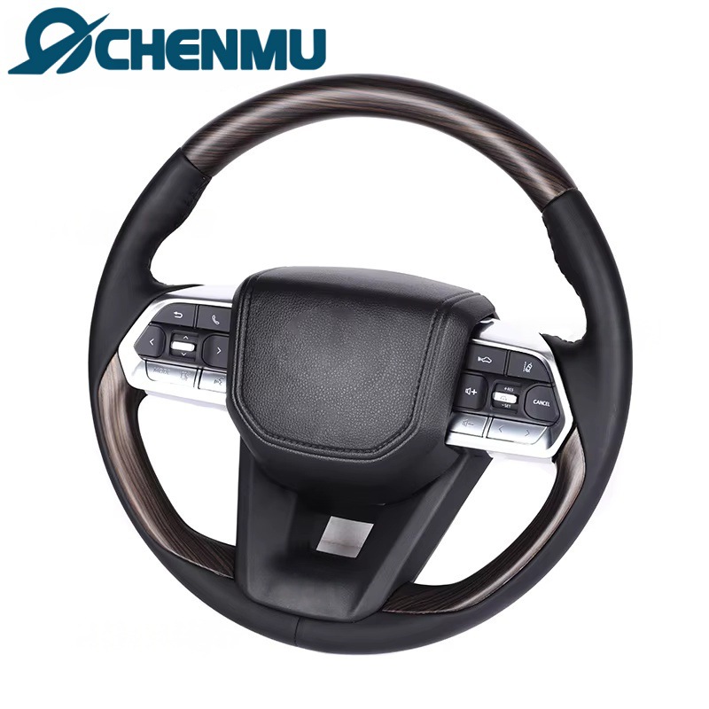 Toyota Wood Grain Steering Wheel For Toyota Land Cruiser LC200 LC150 Fortuner Hilux Revo (Steering wheel) - pvc-material