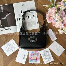 Vic柜台周边中古黑色单肩腋下hobo女包跨境热卖批发直供原标