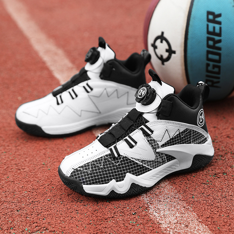 Boys Sports Breathable Trainers With Rotating Buttons_voghion.com