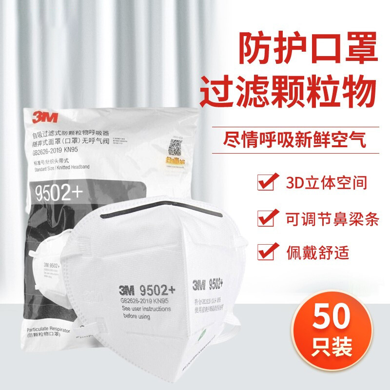3M máscara protectora/02 + fábrica montado en la oreja cabeza-vistiendo polvo de partículas máscara a prueba de polvo al por mayor KN95 máscara