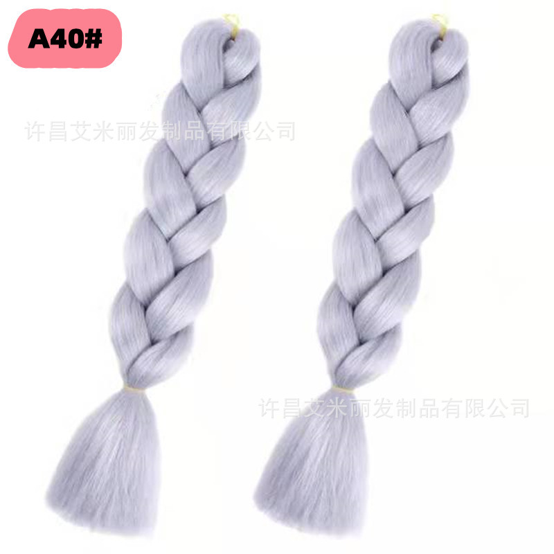 Trenzas africanas con cabello rosa渐 – materiales de alta temperatura, estilo boxeador