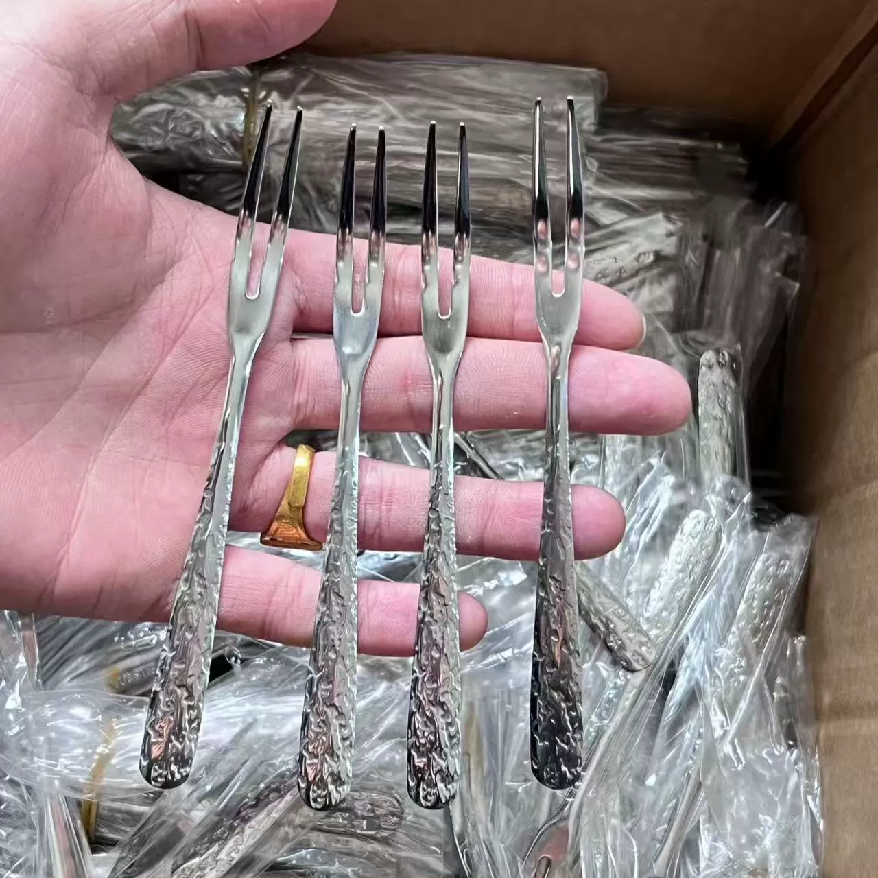 Новая модель ледяной трещины из нержавеющей стали западная посуда нож вилка ложка фруктовая вилка высокого класса утолщение ресторан для дома