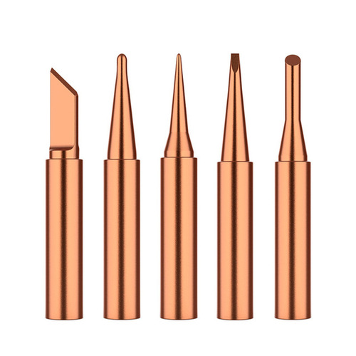 5-piece set of environmentally friendly constant temperature soldering iron tips, internal heating type fast soldering B-type round head soldering tip 936 universal electric welding tip