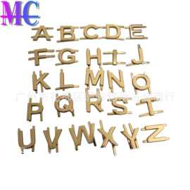 锌合金压铸英文字母商标箱包服饰装饰标 ABCD字母扣