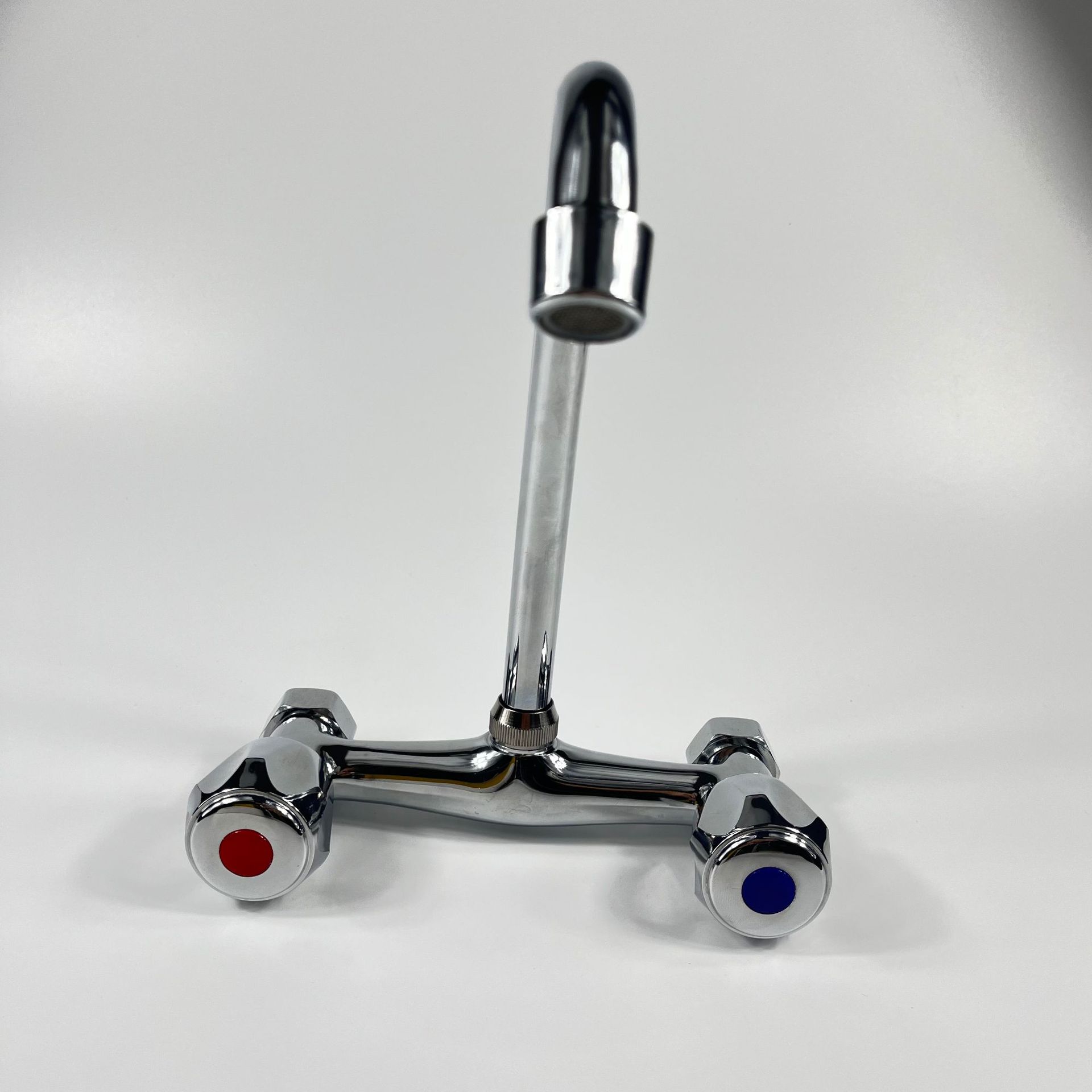 铜淋浴龙头 扁担暗装两联螺旋开关 冷热混水快开入墙式两联水龙头