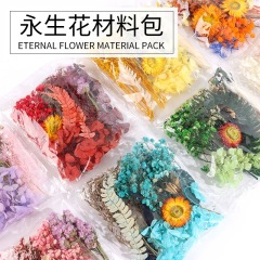 天然永生花混合ドライ花エンボス模造花手作り団扇ステッカー滴糊浮遊花材diy