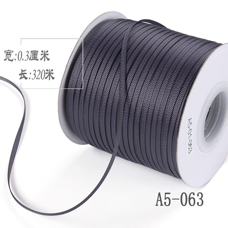 3mm de alta densidad costilla cinturón DIY cinta colgante etiqueta marcador embalaje cinta delgada cuerda de hilo