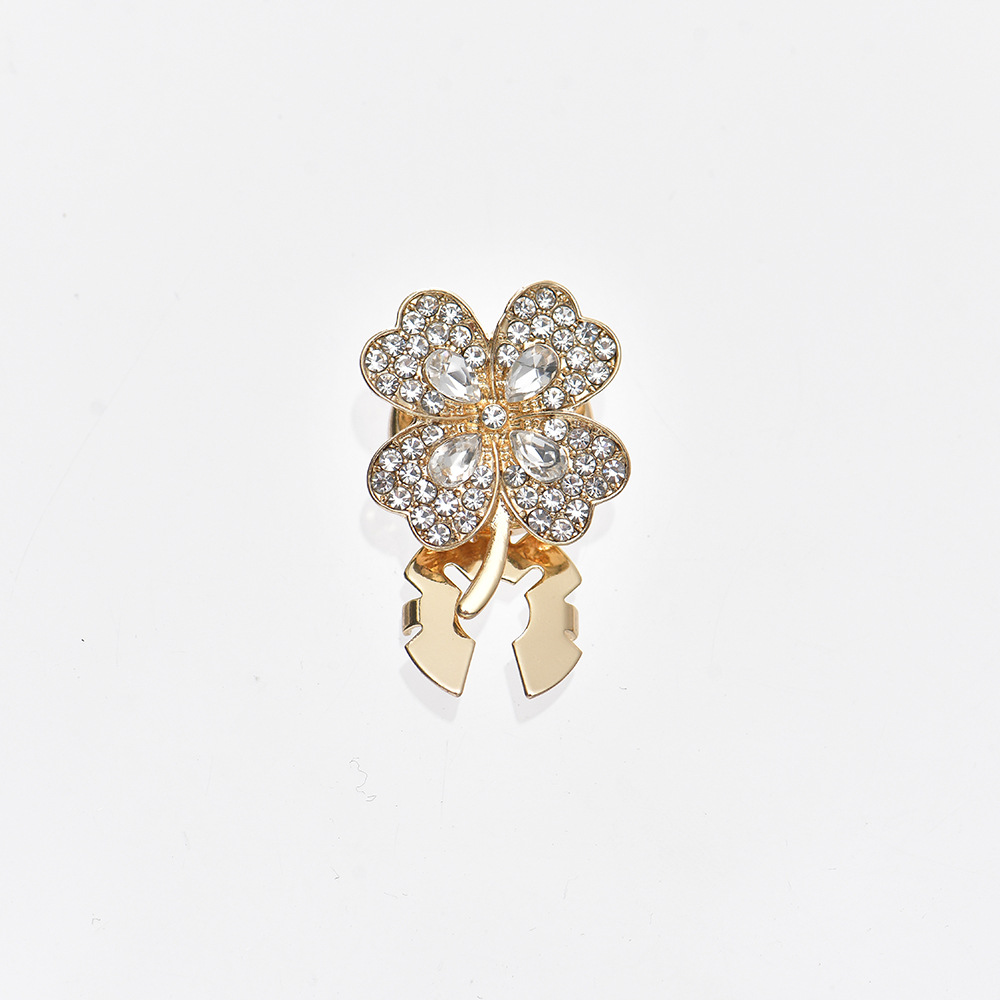 황금 네잎 클로버 셔츠 단추