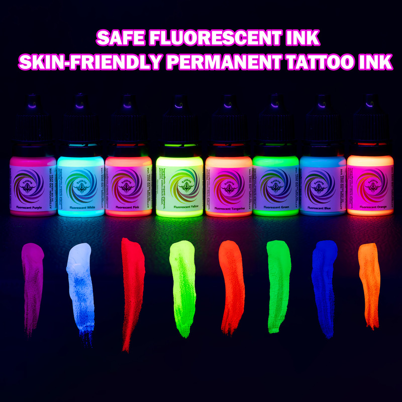 Cross-border explosions 5ml fluorescent pigment 8 color color pigment tattoo ink new creative tattoo tools easy to color Cross-border explosions 5ml fluorescent pigment 8 color color pigment tattoo ink new creative tattoo tools easy to color