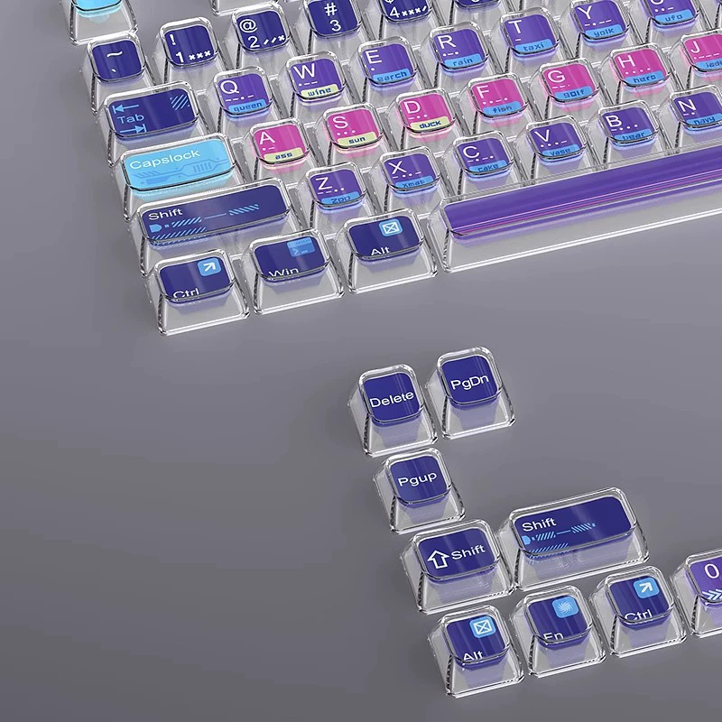 Клавиша-ключ Black JSnake? Keycap Double-layer Crystal Coral Love MDA Высота PC Материал 115-ключ механическая клавиатура Несколько компоновок
