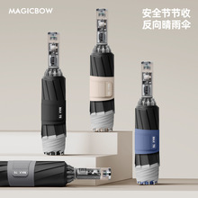 全自动节节收雨伞男士商务超大加厚加固反向伞车载专用定制遮阳伞