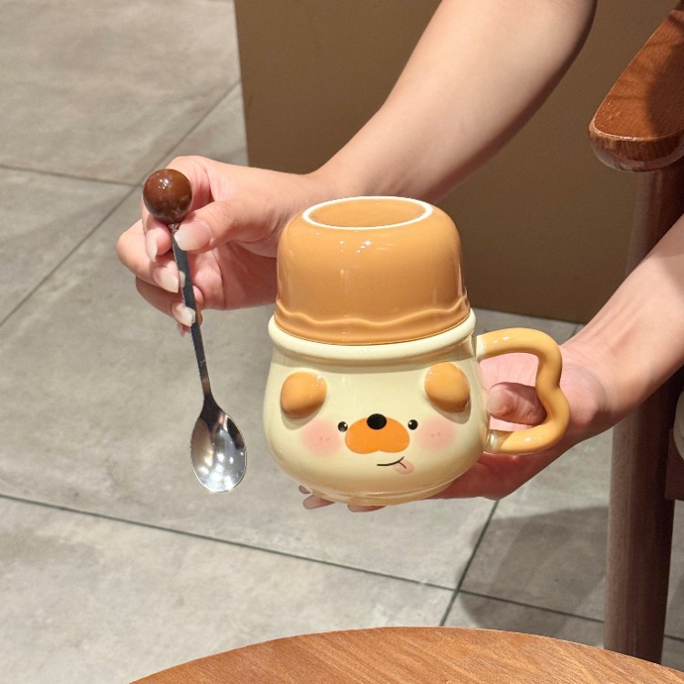 Taza de hervidor - Naughty Puppy (taza + tapa + cuchara exclusiva)