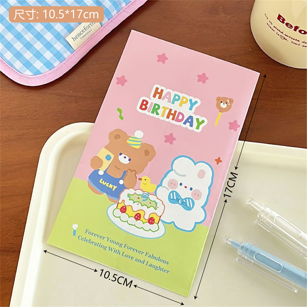 Tengyi original lindo ins chica bolsa de almacenamiento de papel snack regalo embalaje dibujos animados mini bolsa de papel al por mayor