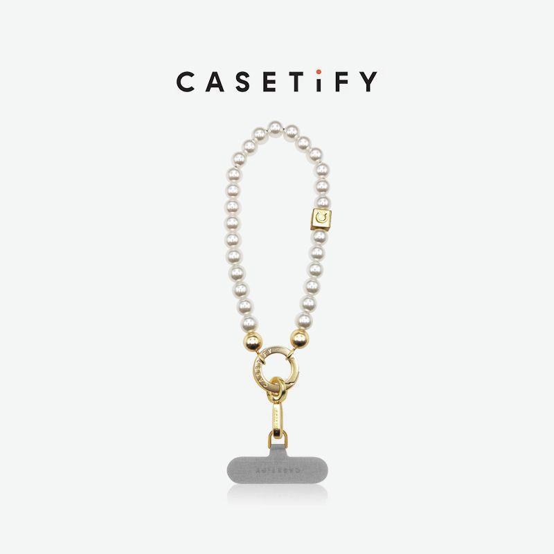 CASETiFYパールスタイルリストバンド携帯電話チェーン高級感小香風手首チェーン携帯電話ケースストラップ|undefined