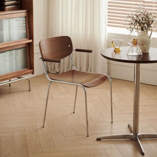 Wasabi style hanging dining chair for home minimalist armrest desk chair designer office iron backrest retro chair