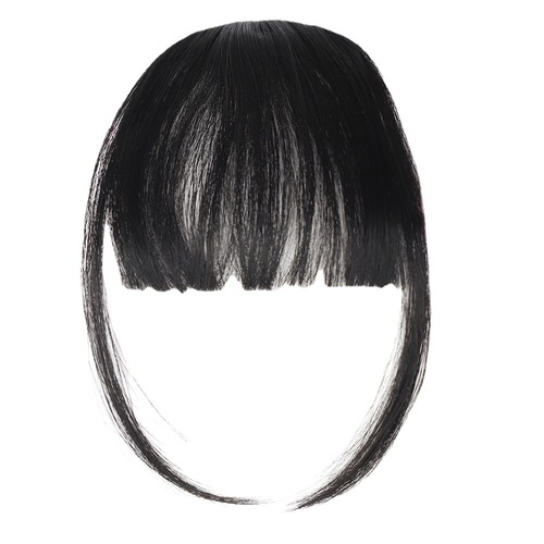 Wig mini air bangs chemical fiber with double temple bangs female handwoven seamless wig air bangs piece wholesale