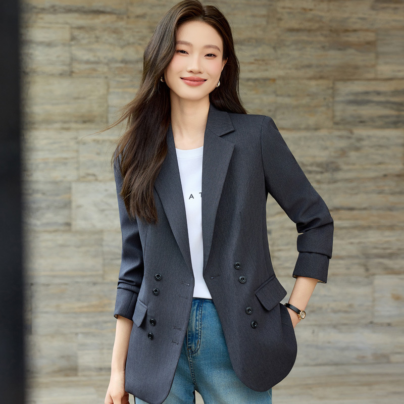 High-End Elegant Professional Suit Jacket for Women 2025 Autum New Fashion Workplace Formal Fit Suit Top