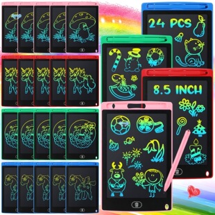 24Pcs Lcd Writing Board Graffiti Board 8.5 Inch Color Cross Border