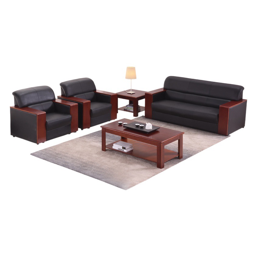 Sofá de oficina área de descanso simple muebles de oficina de recepción de negocios combinación de mesa de café sofá