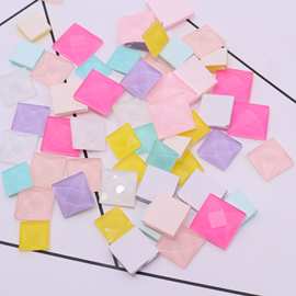 10mm果冻色方钻 糖果正方形平底钻汽车香水瓶配件DIY水钻贴钻材料