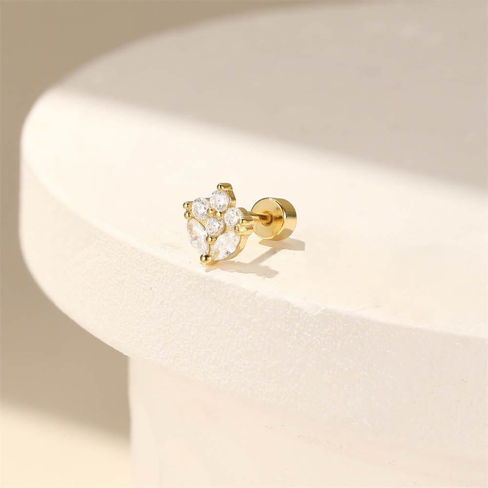 1g Weight Ear Studs Classification Ear Cartilage Rings & Studs Piercing Type 1 Piece Quantity Daily Occasion 925 Sterling Silver Material Geometric Pattern All Seasons Season Unisex Gender Elegant Style 1 Piece Ear Cartilage Rings & Studs Elegant Geometric 925 Sterling Silver Ear Cartilage Rings & Studs 25