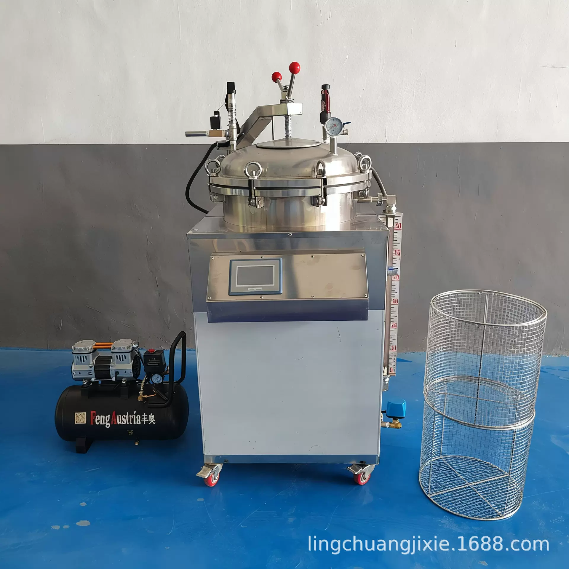 小型立式反压杀菌锅全自动高温杀菌锅牛肉熟食烧鸡食品杀菌机器