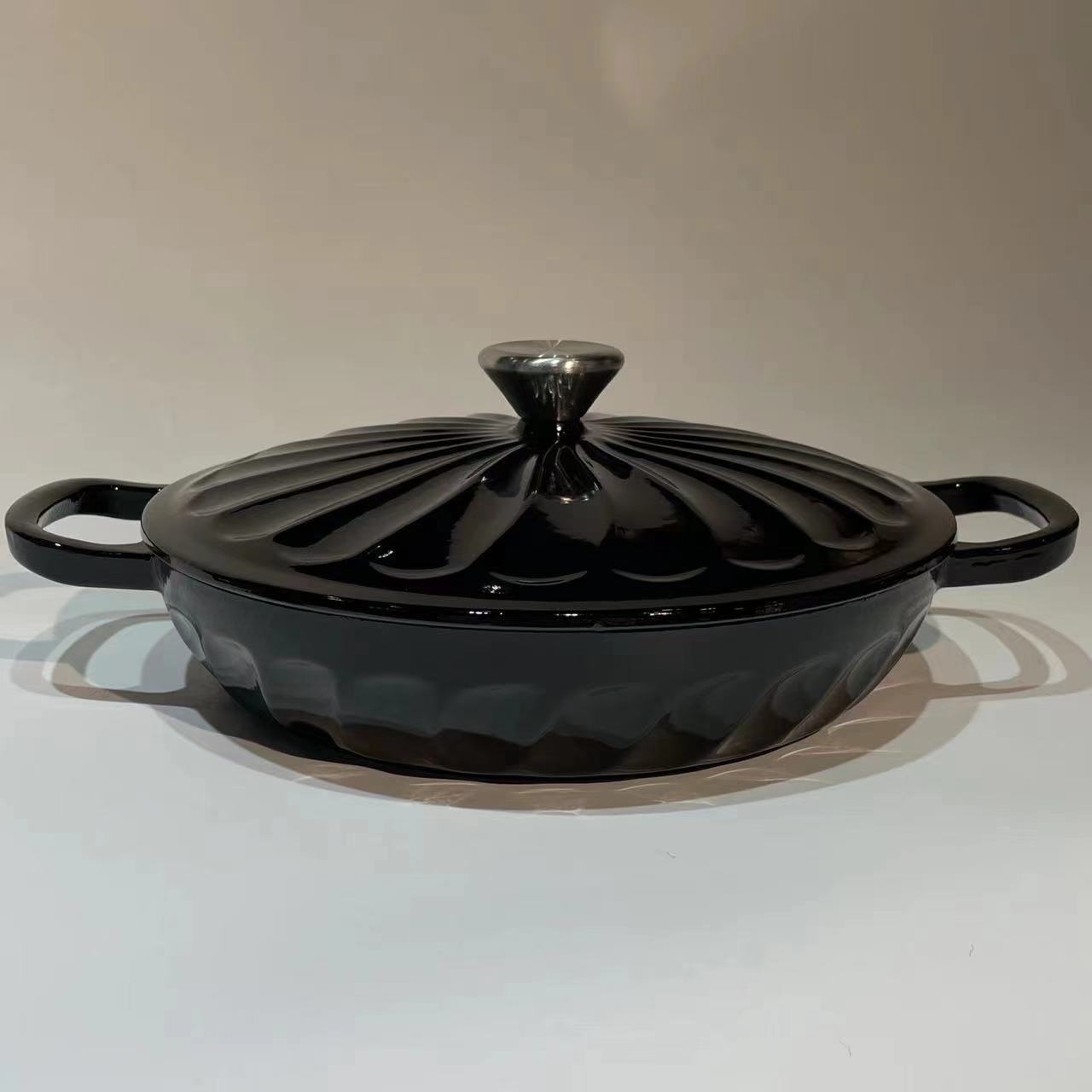 사이클론 블랙 내부 화이트 해산물 냄비 26x6.5cm