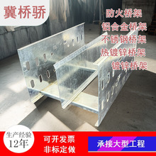 热镀锌梯式大跨距桥梯式电缆桥架分隔防火喷塑梯式300*100钢制