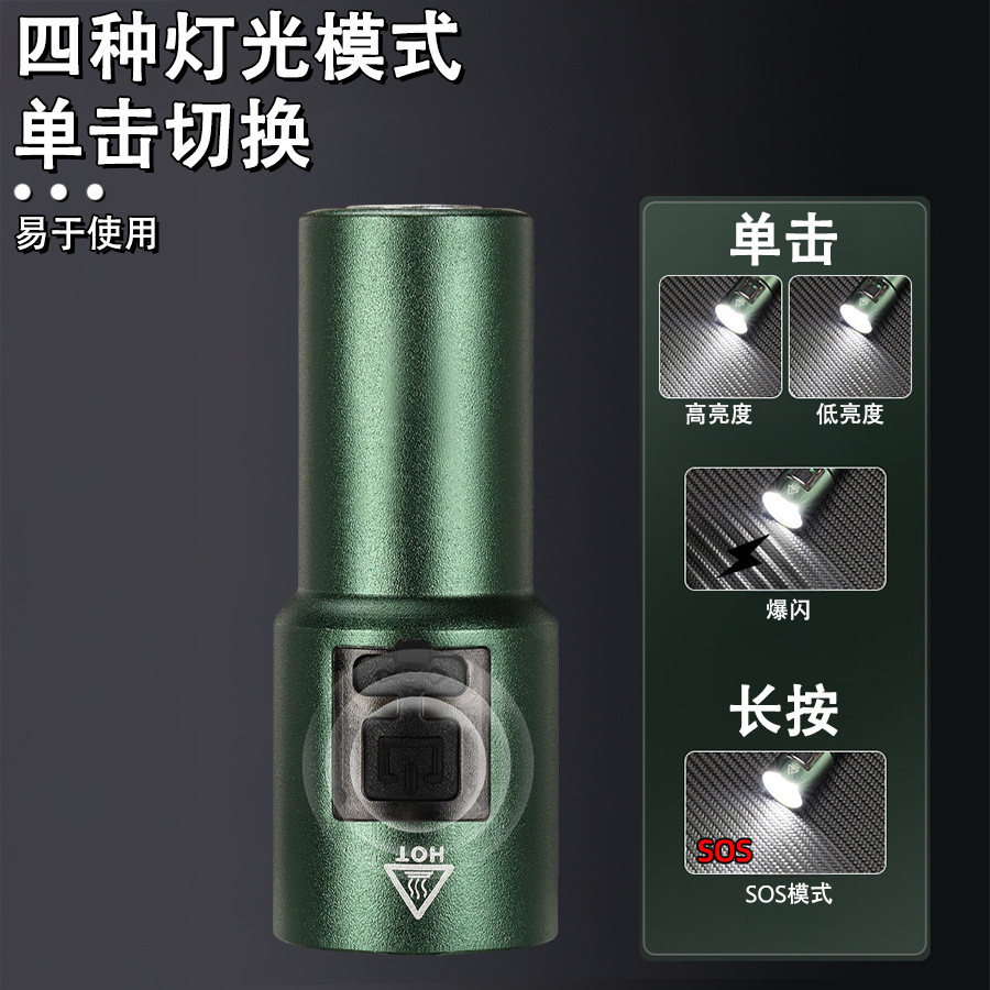 Lintera de luz de alta intensidad al aire libre compacta y portátil de larga duración zoom atenuación superbrillante iluminación de linterna led