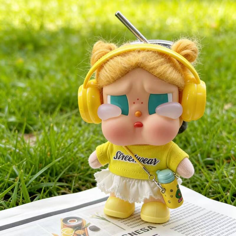 15cm Baby Doll Clothing Set Crying Doll Vacation Series Vinyl Plush Gulu Gulu T-Shirt and Skirt Sports Style
