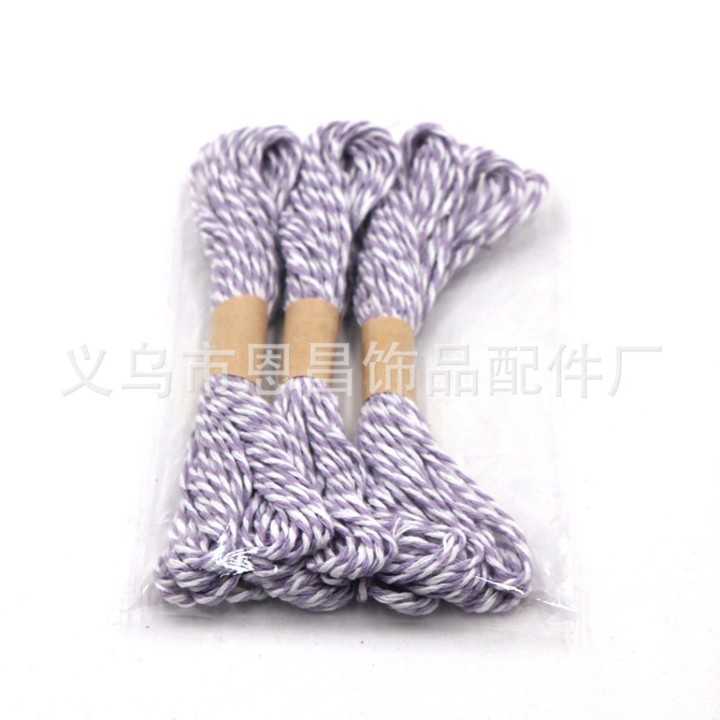 1.5mm*10M双色棉绳礼品包装装饰吊牌绳圣诞礼品DIY装饰包装挂毯绳|undefined