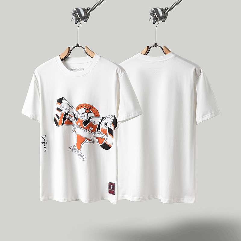 Travis de manga corta M mark Scott pequeño pato amarillo cactus relámpago rap tour TS pareja conjunta camiseta de hip-hop