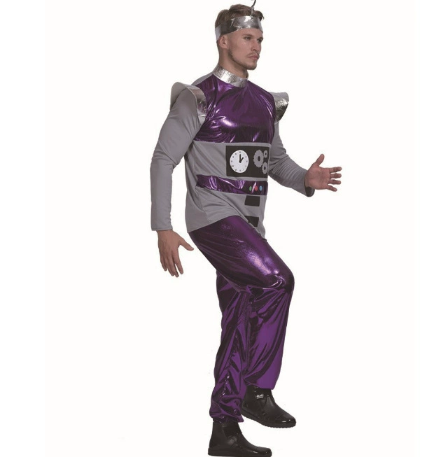 Дети играют инопланетянин костюм COS Фиолетовый космического пространства робот астронавт взрослых научная фантастика программа костюм